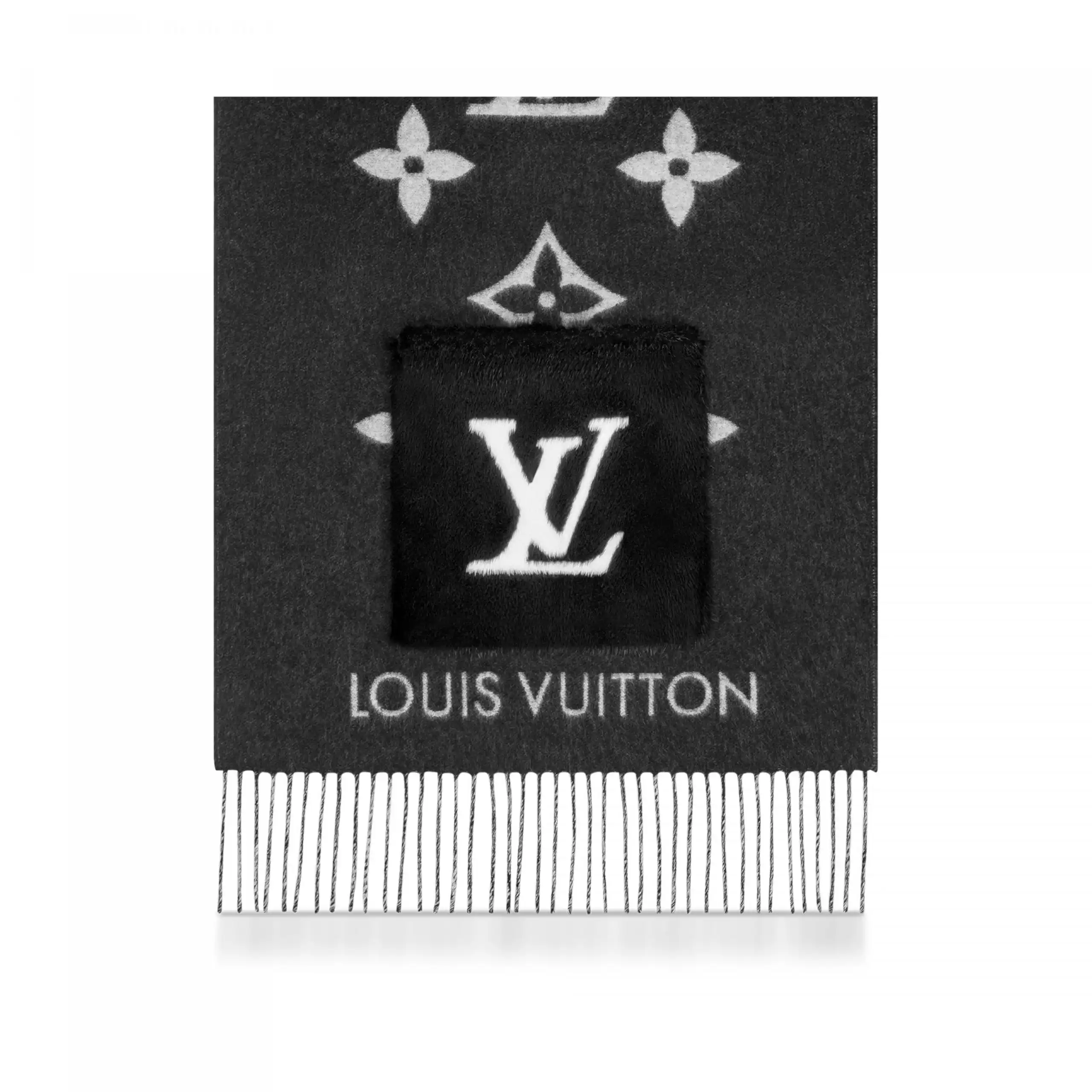 Cheap Louis Vuitton M74353 Cold Reykjavik Black Scarf 0124