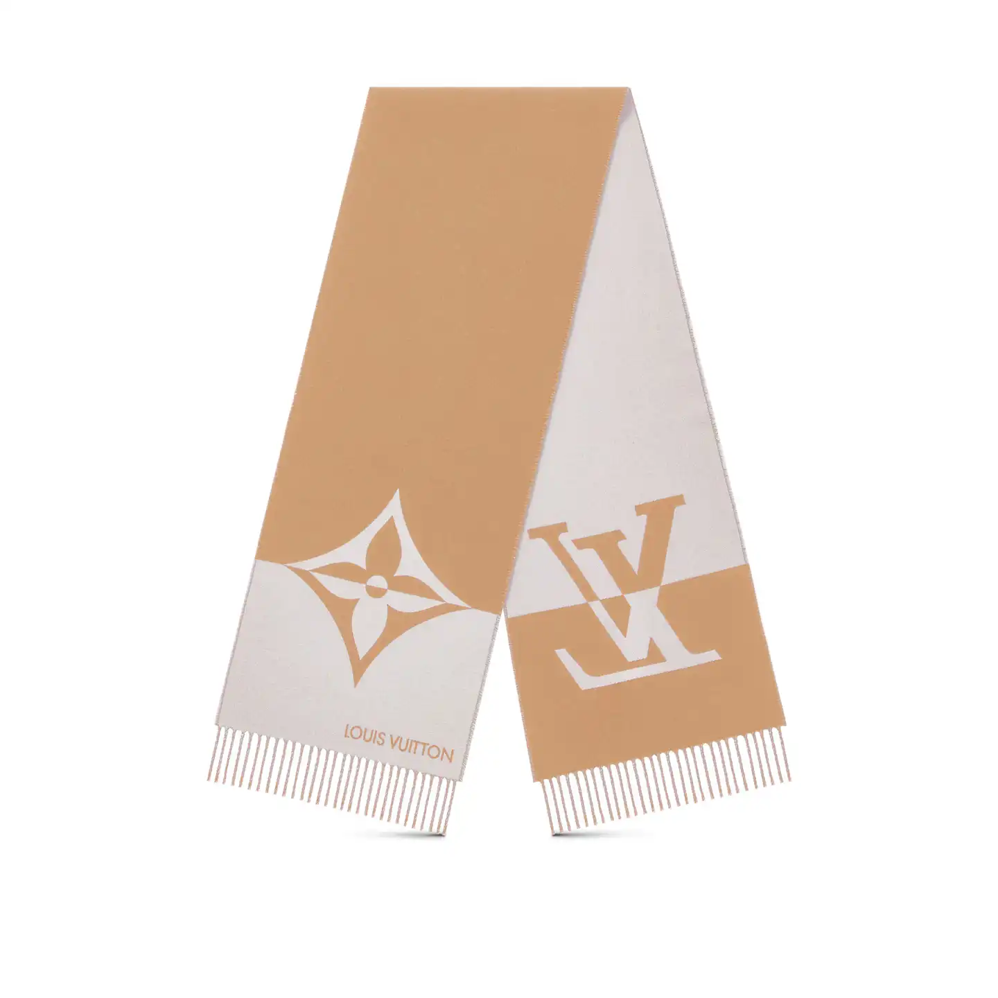 Louis Vuitton Beige M79098 Graphic Dual Scarf 0124