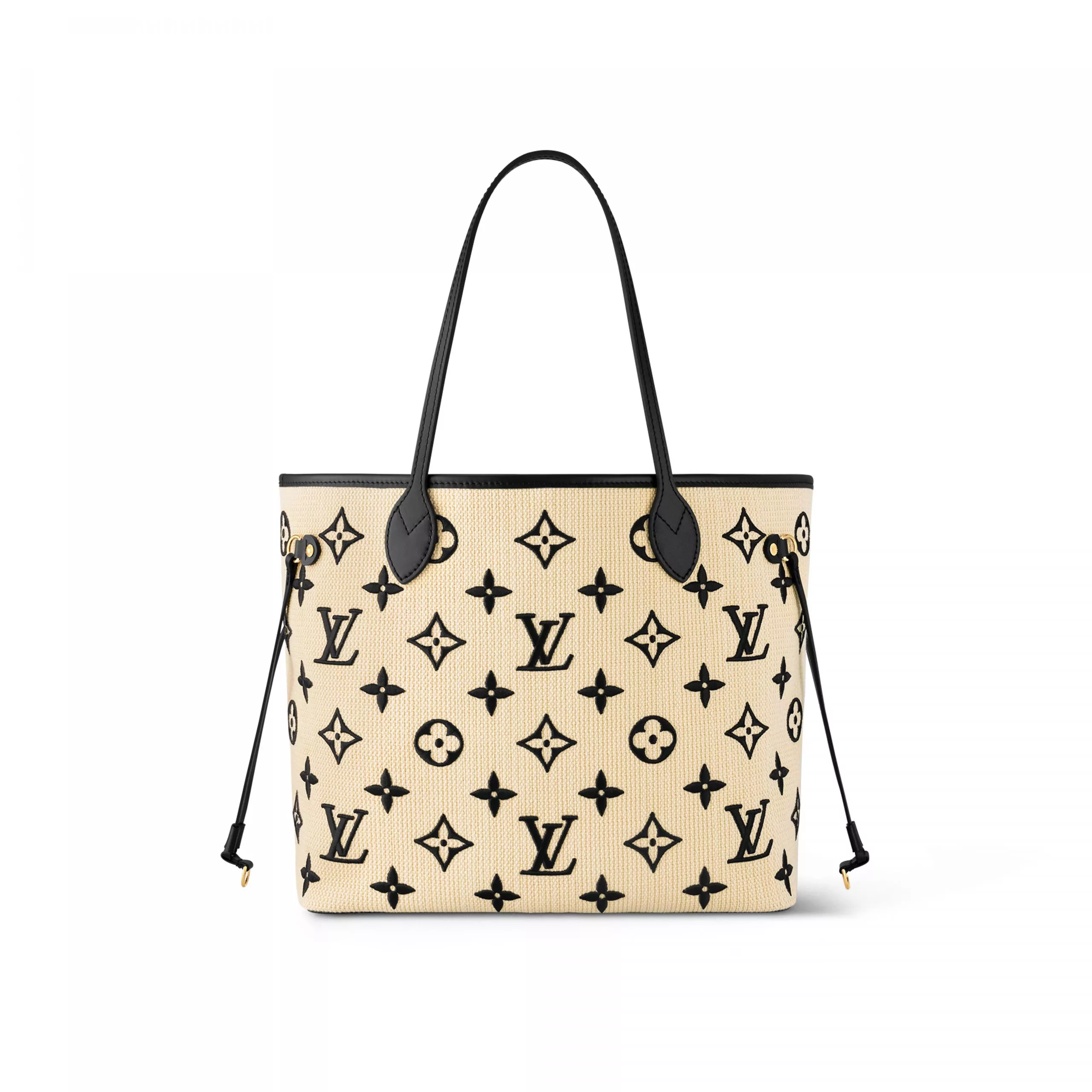 Louis Vuitton M22838 Neverfull MM Lotus cotton Black Beige 0115