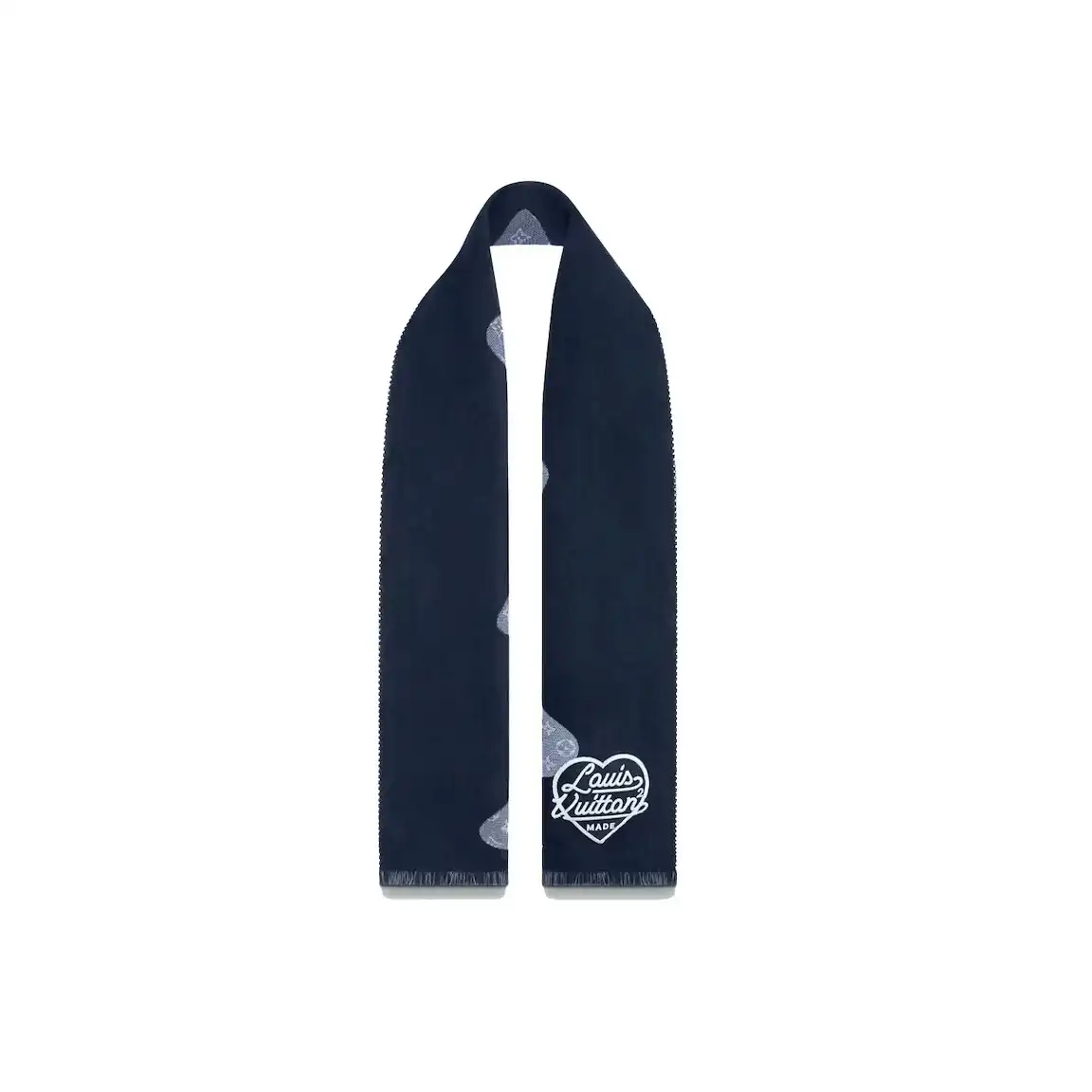 Cheap Louis Vuitton x Nigo MP3255 Monogram Drip Blue Scarf 0130