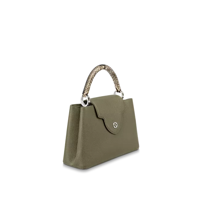 Affordable Louis Vuitton Capucines MM Green N93799 Black N92040 0116