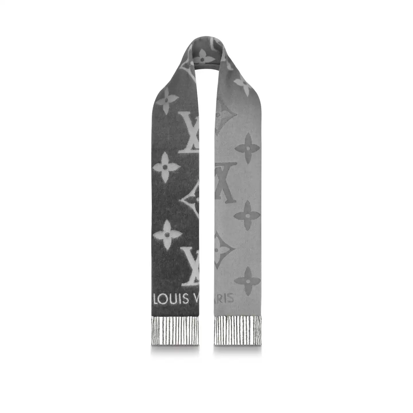 Affordable Louis Vuitton Grey M76336 Reykjavik Gradient Scarf 0124