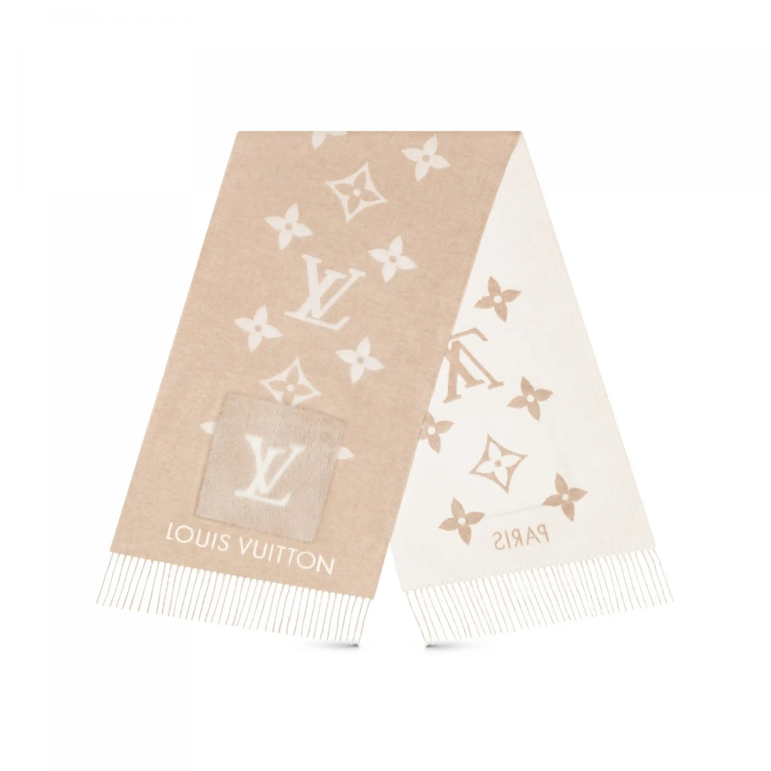 Louis Vuitton M74354 Cold Reykjavik Beige Scarf 0124