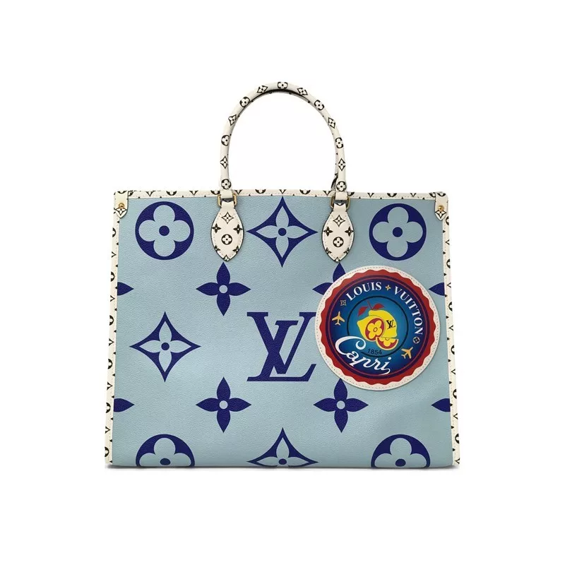 Louis Vuitton M44720 Monogram Giant Onthego Capri Blue Coated Canvas To 0116