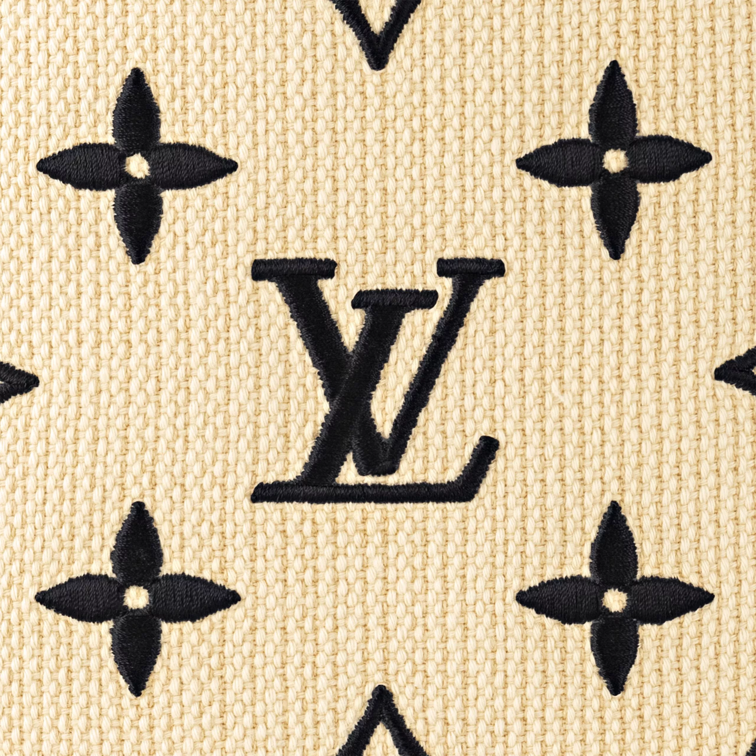 Affordable Louis Vuitton M22838 Neverfull MM Lotus cotton Black Beige 0115