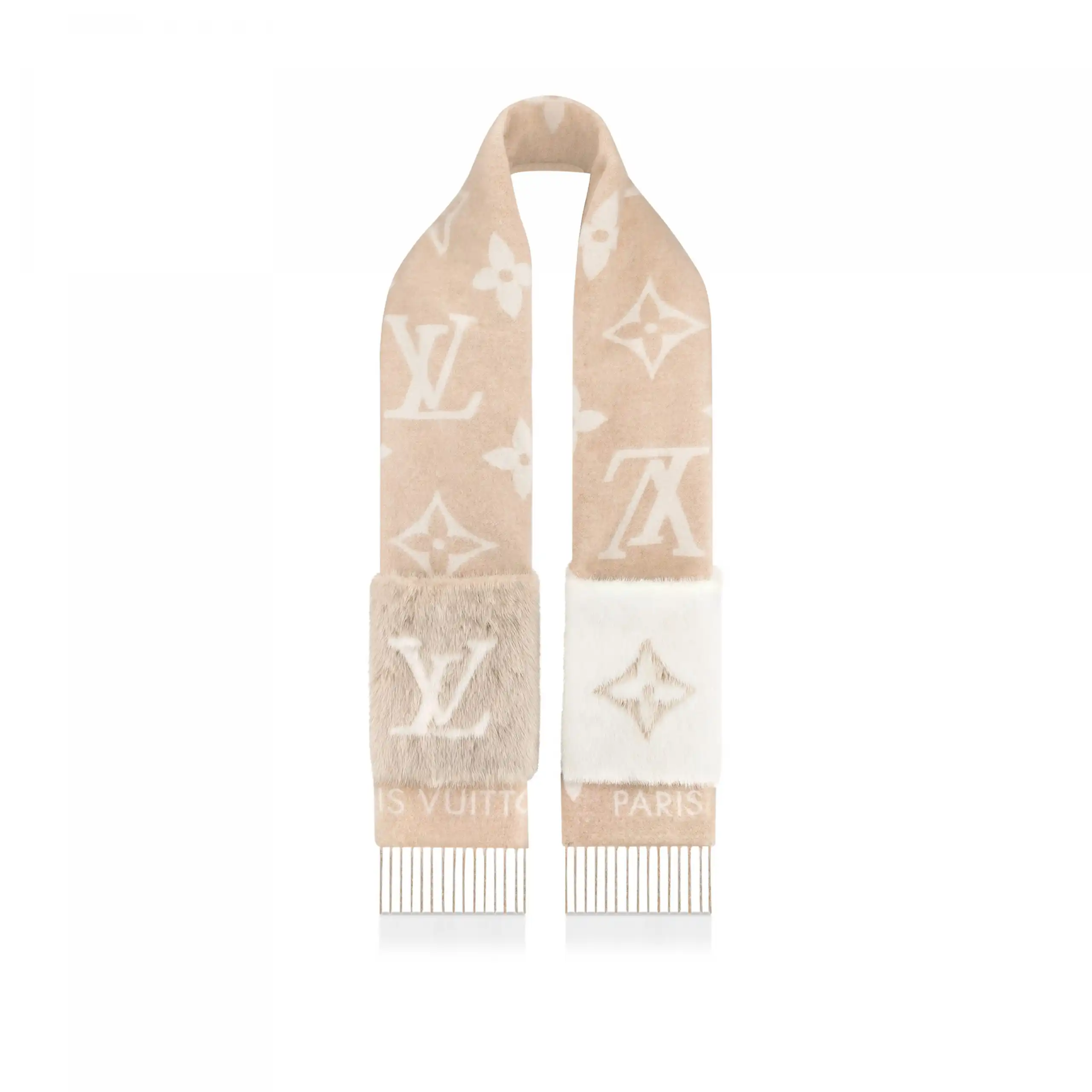 Cheap Louis Vuitton M74354 Cold Reykjavik Beige Scarf 0124