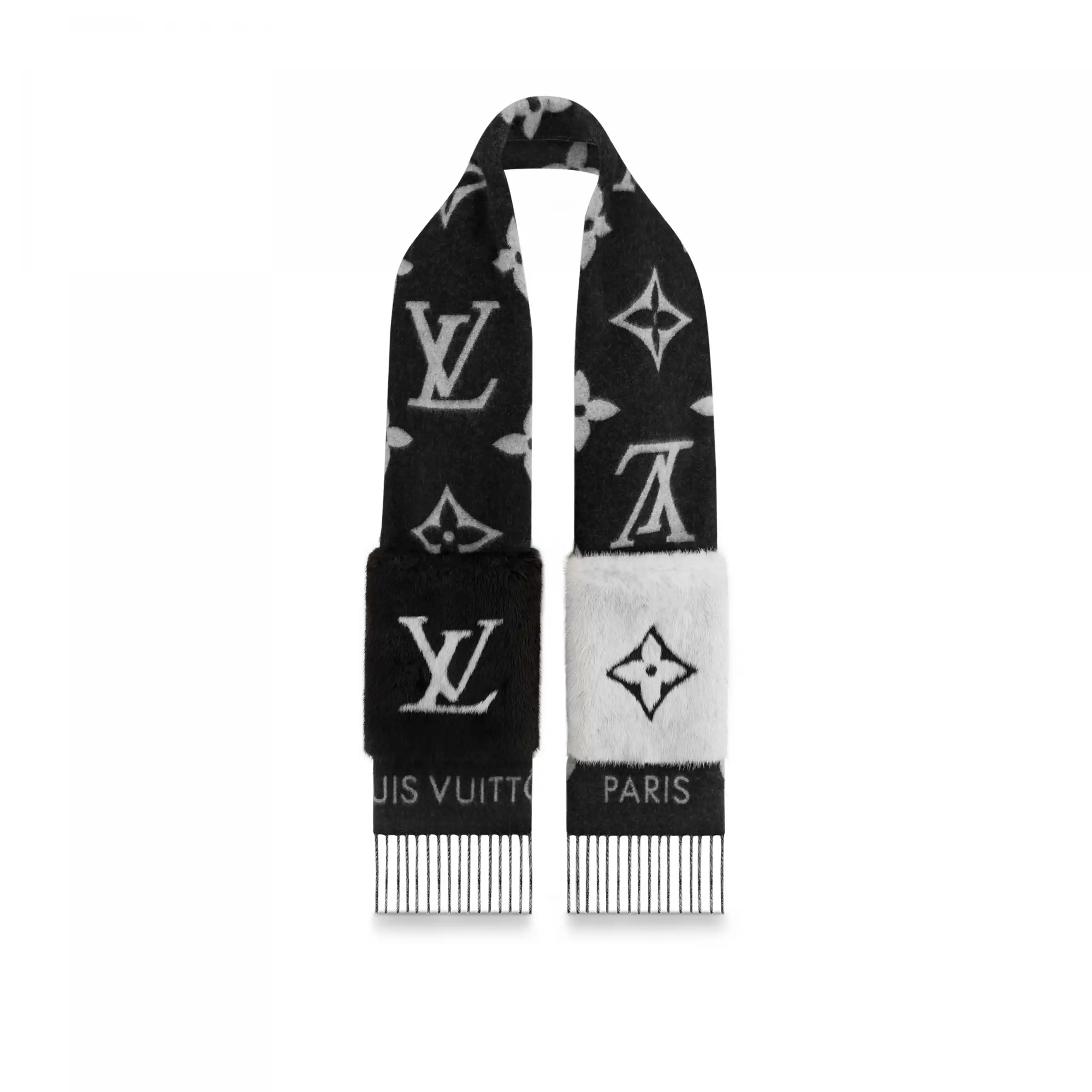 Cheap Louis Vuitton M74353 Cold Reykjavik Black Scarf 0124