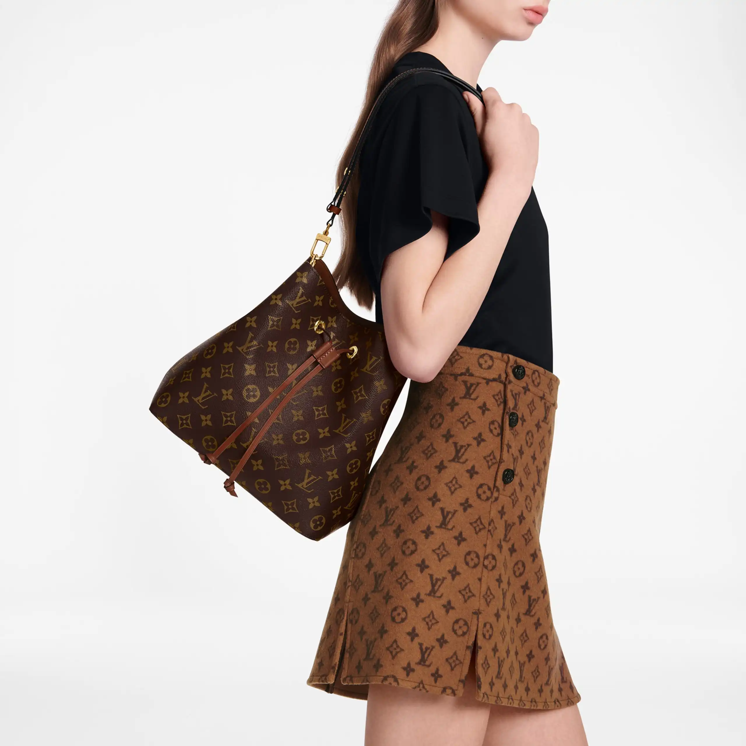 Affordable Louis Vuitton M44887 Caramel Brown Monogram NéoNoé MM 0123