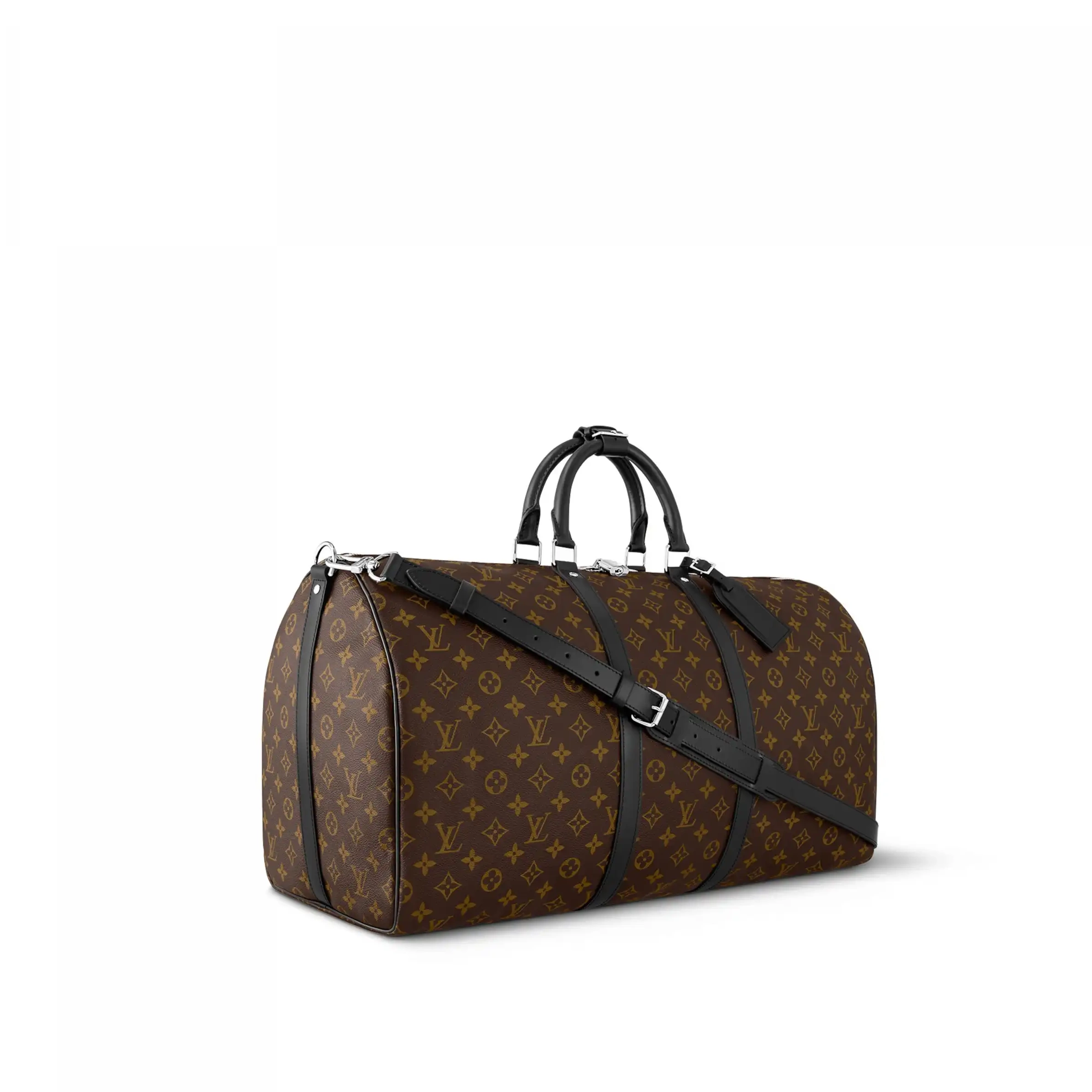 Cheap Vuitton Keepall M56714 Bandouliere 55 Black Louis 0218