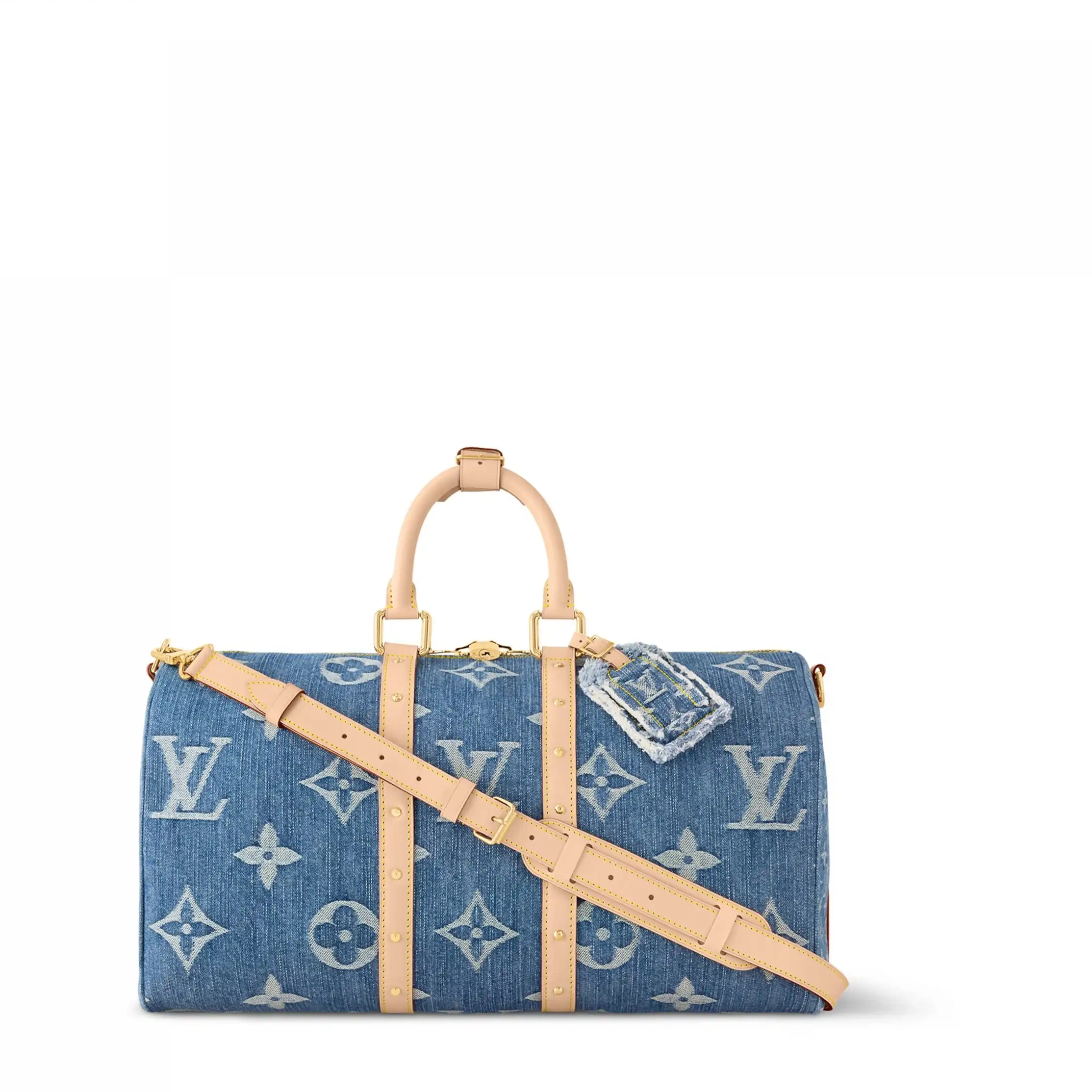 Affordable M24315 Vuitton Blue Bandoulière Denim Keepall 45 Louis 0217